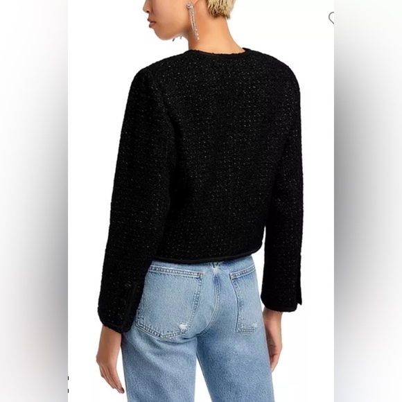 AQUA x Kerri Rosenthal Heart Patch Boucle Jacket XS STUNNING - Picture 3 of 11